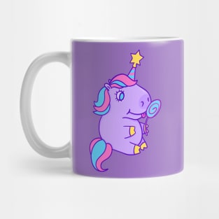 Unicorn with a lollipop Mug